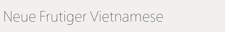 Neue Frutiger Vietnamese